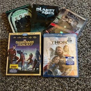 Mixed Blu-ray Movie Bundle — Guardians of the Galaxy, Thor & More (Black, Blue)